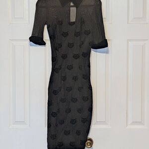 Collectif Black Cat Dress